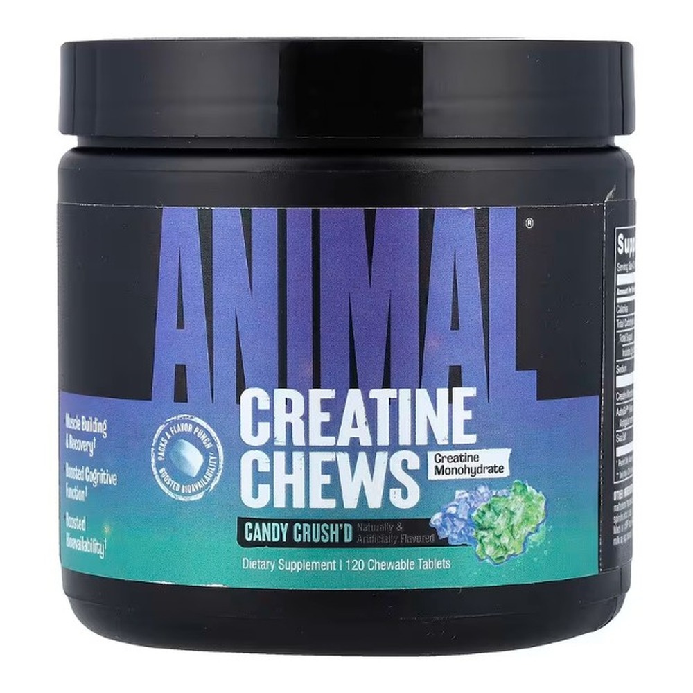 Animal Creatine Chews, Candy Crush'd - 120 chewable tablets