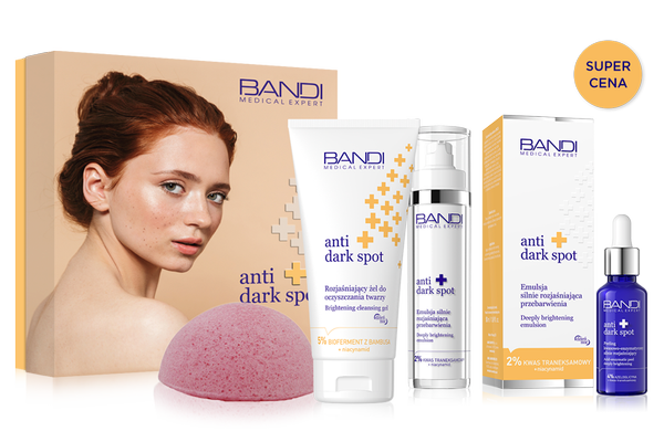Bandi Anti Dark Spot Zestaw Żel do Oczyszczania Twarzy 150ml Peeling 30ml Emulsja 50ml