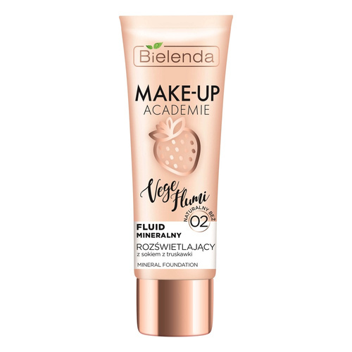 Bielenda Make - Up Academie Vege Flumi Rozświetlający Fluid Mineralny Nr 02 Naturalny Beż 30g