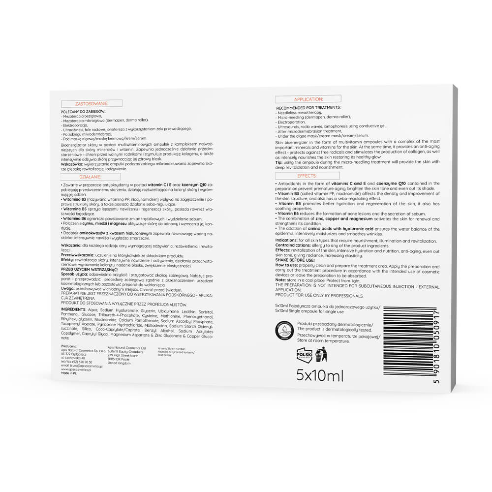 Apis Expert Med Multiwitaminowe Ampułki do Rewitalizacji Skóry 5x10ml