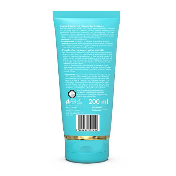Apis Hello Summer SPF 30 Waterproof Sunscreen Body Lotion with Cocoa Butter for All Skin Types 200ml