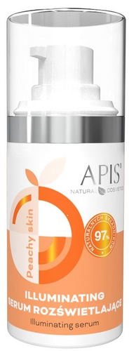 Apis Peachy Skin Illuminating Serum with Peach Extract Hyaluronic Aid and Vit. C for Gray Skin 15ml