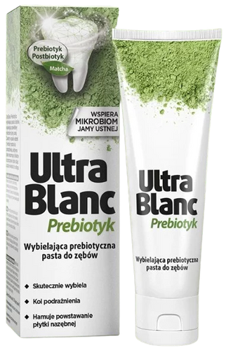 UltraBlanc Prebiotic Whitening Toothpaste Supports Oral Microbiome 75ml