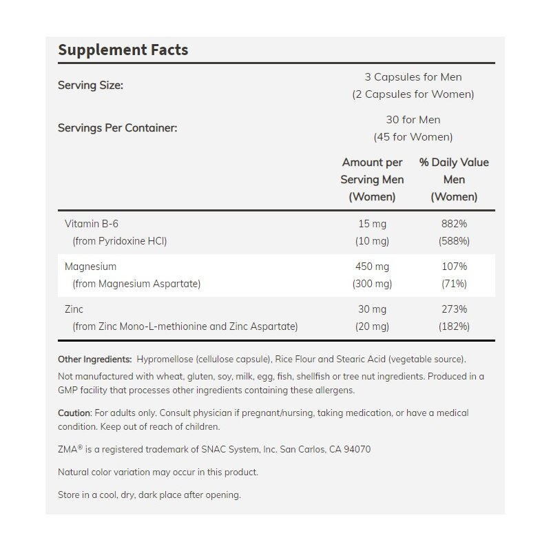 Now Foods ZMA Sports Recovery Wsparcie Organizmu 90 Kapsułek