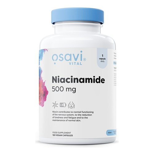 Osavi Niacynamid 500 mg na Poziom Energii i Zdrową Skórę 120 Kapsułek