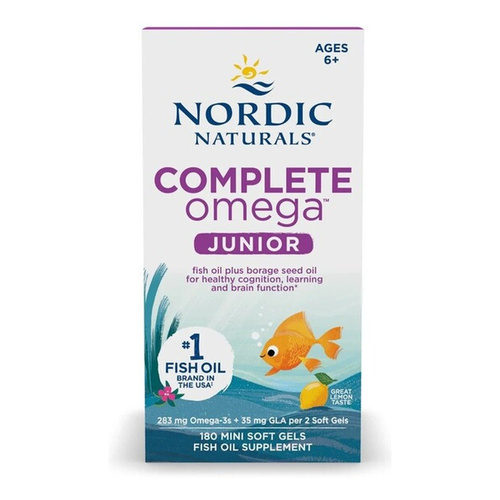 Nordic Naturals Complete Omega Junior For a Healthy Nervous System and Brain Function 180 Mini Softgels