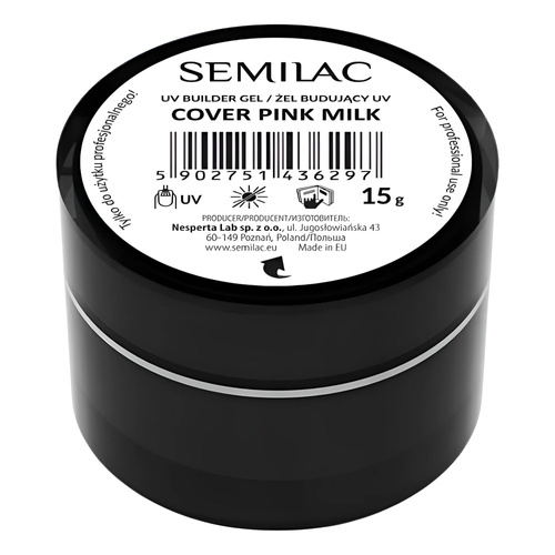 Semilac Builder Gel Cover - Pink Milk 15g