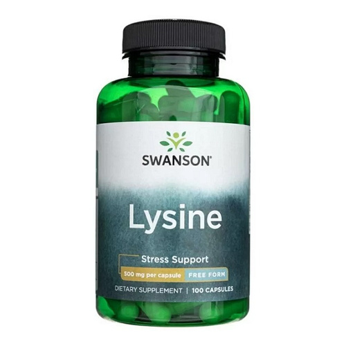 Swanson Lysine 500mg Free-Form 100 Capsules