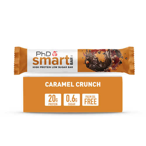 PhD Smart High Protein Low Sugar Bar with Caramel Crunch Taste 64g