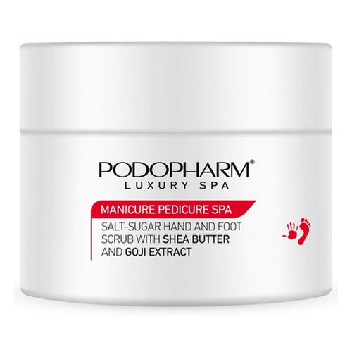 Podopharm Luxury Spa Peeling Solno-Cukrowy do Dłoni i Stóp z Masłem Shea i Goji dla Skóry Suchej Popękanej i Odwodnionej 300g