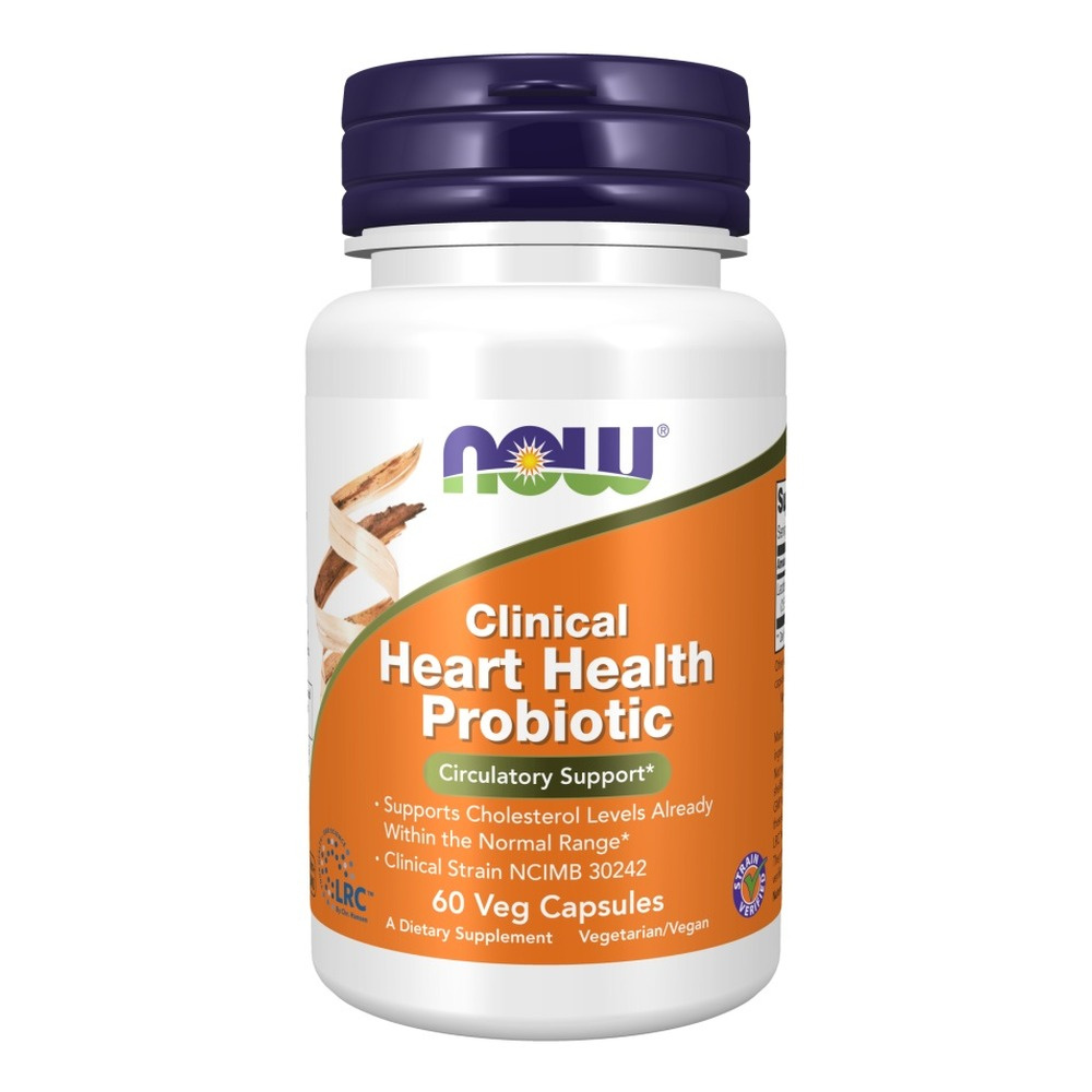 NOW Foods Clinical Heart Health Probiotic To Support Cholesterol Levels 60 Vcaps