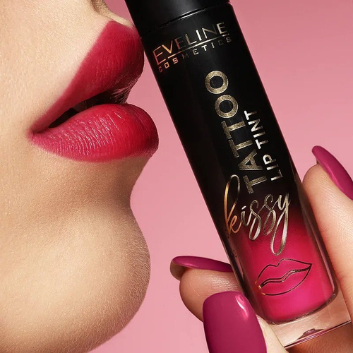 Eveline Kissy Tattoo Lip Tint Długotrwała Pomadka w Płynie Nr 04 Delicate Rosie 4,5 ml