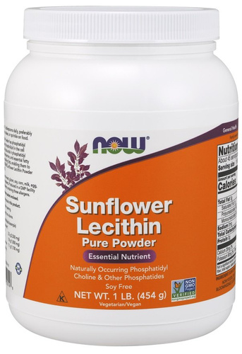 Now Foods Sunflower Seed Lecithin Pure Powder 454g
