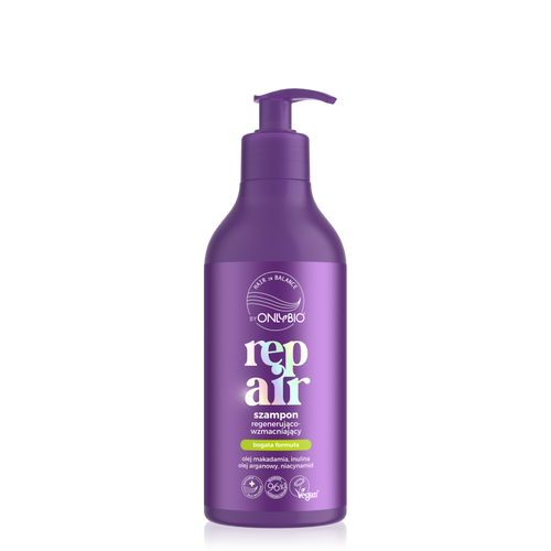 OnlyBio Hair in Balance Repair Regenerating Strengthening Shampoo Jasmine and Tuberose 400ml