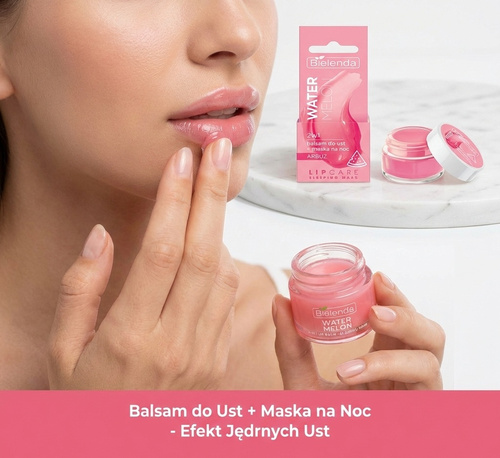 Bielenda Lip Care Arbuz Balsam do Ust + Maska na Noc 2w1 10g