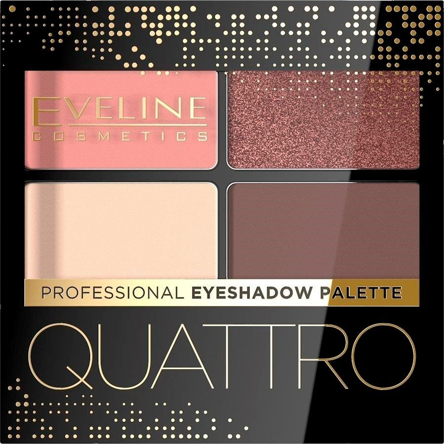 Eveline Quattro Professional Eyeshadow Palette Cienie do Powiek z Aplikatorem Nr 06 3.2g