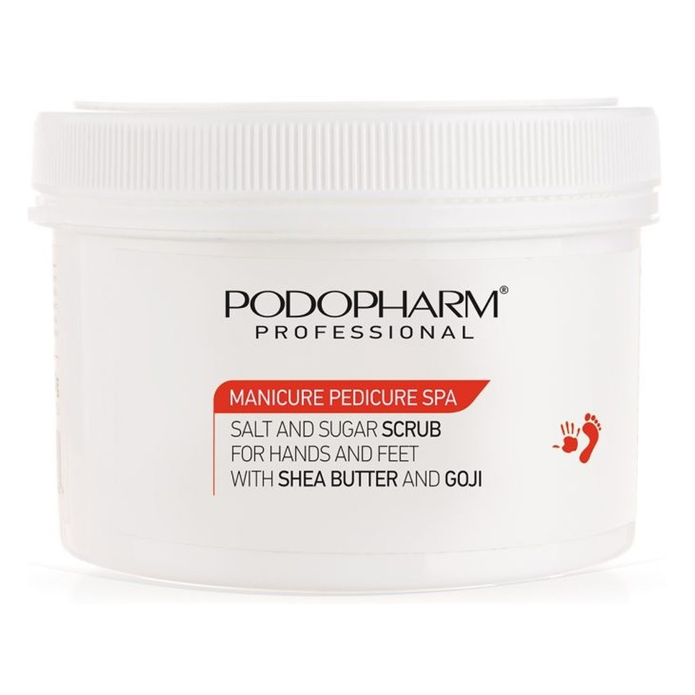 Podopharm Professional Salt and Sugar Scrub for Hands and Feet with Shea Butter and Goji 600g