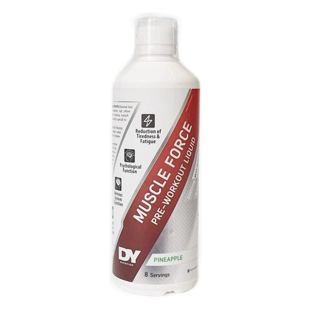 Muscle Force Liquid Pre-Workout, Pineapple - 500 ml.