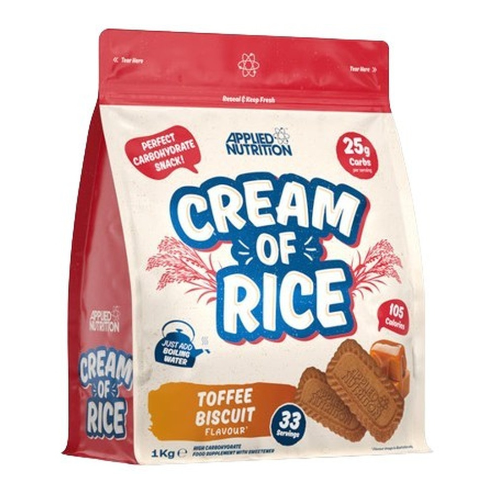 Applied Nutrition Cream of Rice Toffee Biscuit Carbohydrate Supplement for Energy 1000g