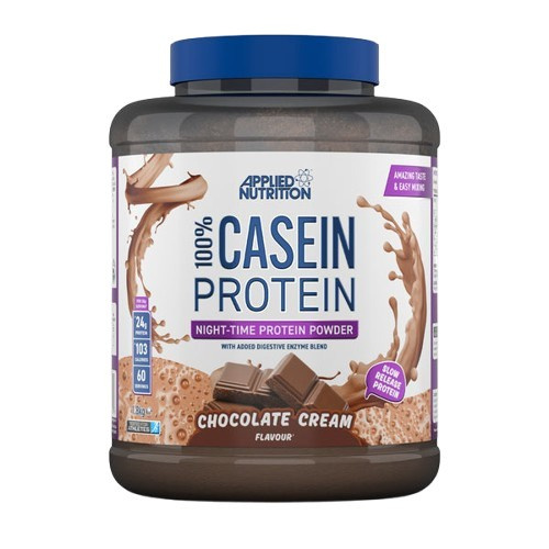 Applied Nutrition 100% Casein Protein Białko Wolnowchłanialne Do Regeneracji Mięśni Podczas Snu Czekoladowy Krem 1800g