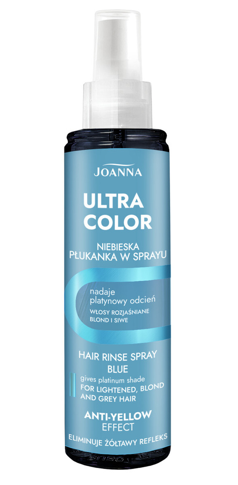 Joanna Ultra Color Płukanka w Sprayu Niebieska dla Włosów Siwych Blond i Rozjaśnionych 150ml