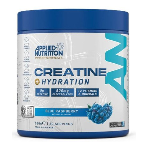 Applied Nutrition Creatine Hydration o Smaku Niebieskiej Maliny Na Siłę Wytrzymałość i Nawodnienie 360g