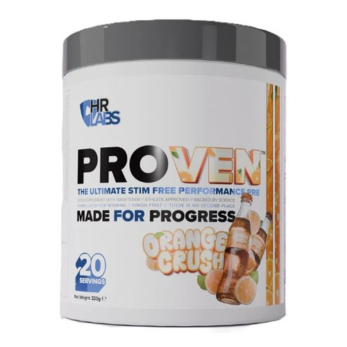 HR Labs Proven Przedtreningówka bez stymulantów, Pomarańcza 320g