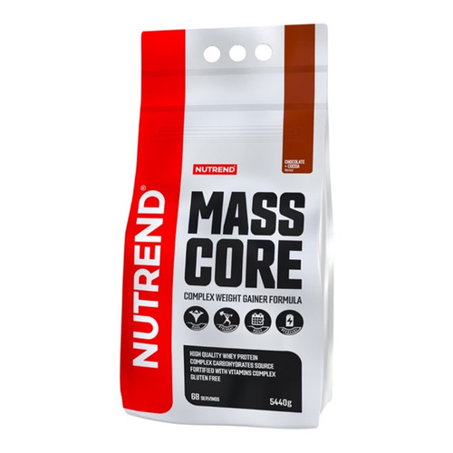 Nutrend Mass Core Gainer Chocolate and Cocoa for Muscle Mass Growth 5440g