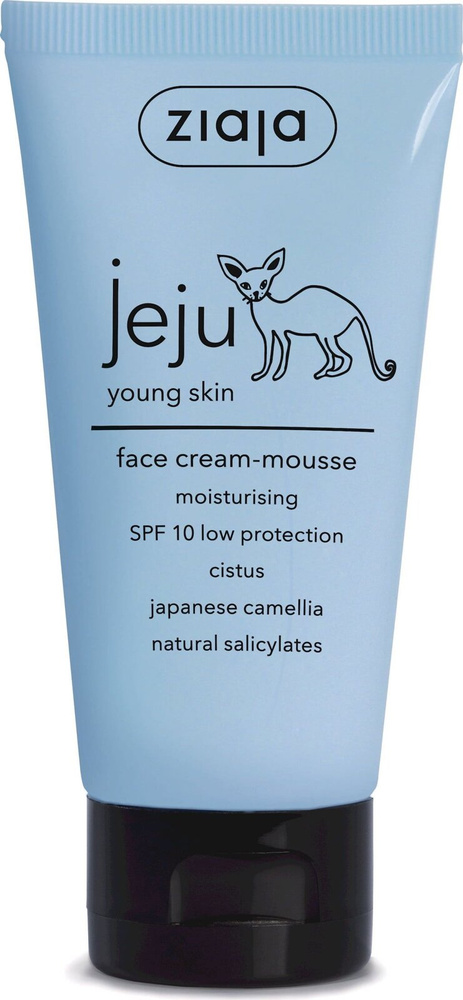 Ziaja Jeju Young Skin Biały Mus do Twarzy SPF10 dla Skóry Tłustej i Problematycznej na Dzień 50ml