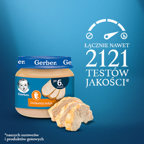 Gerber Delikatny Indyk dla Niemowląt po 6 Miesiącu 80g