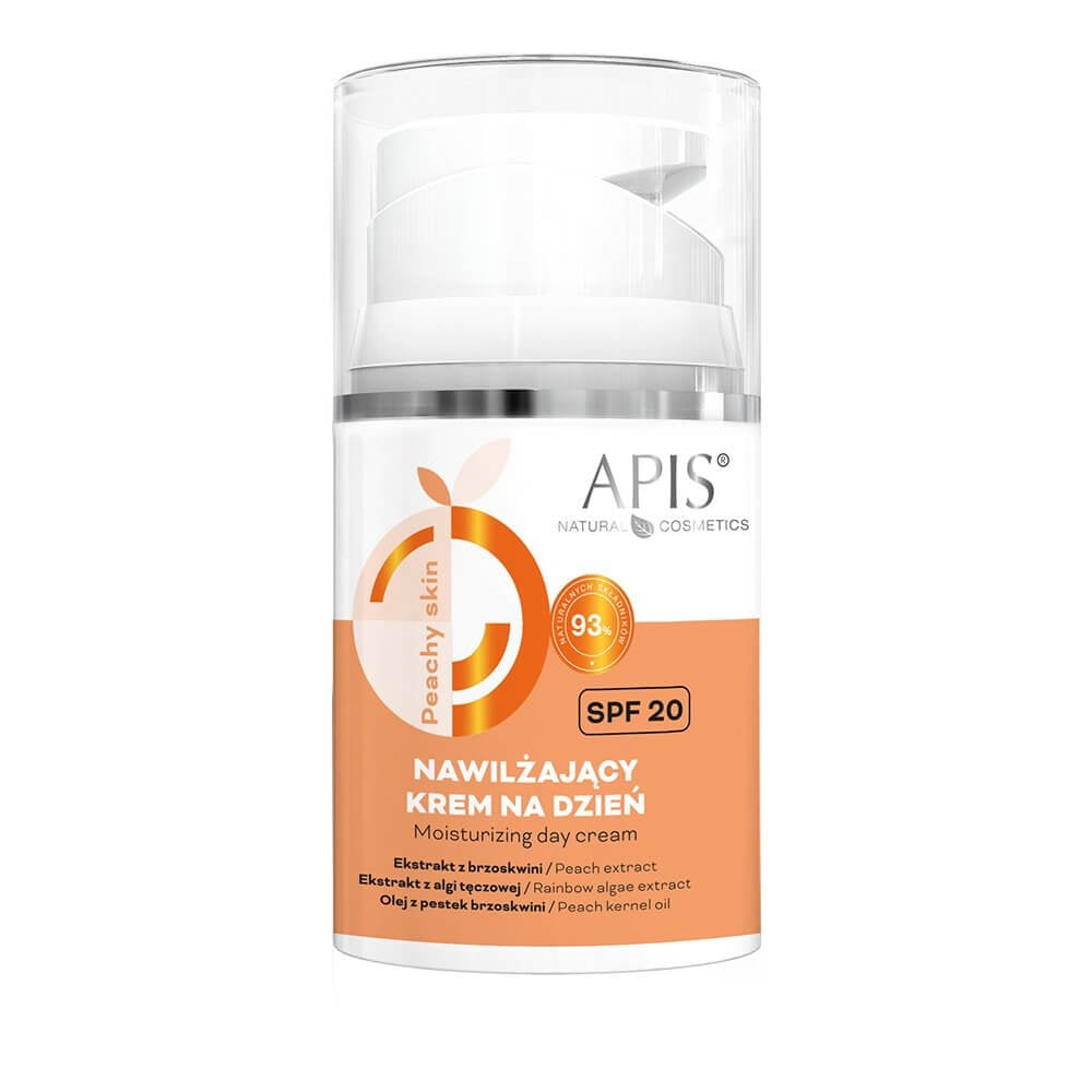 Apis Peachy Nawilżający Krem na Dzień SPF 20 dla Skóry Suchej Odwodnionej 50ml