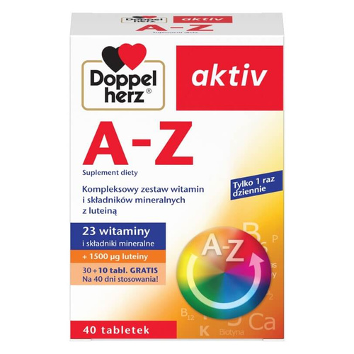 Doppelherz Aktiv A-Z Zestaw Witamin i Minerałów 40 Tabletek