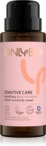 OnlyBio Sensitive Care Łagodzący Płyn Micelarny z Olejekiem Canola i Lewanem dla Skóry Wrażliwej 300ml