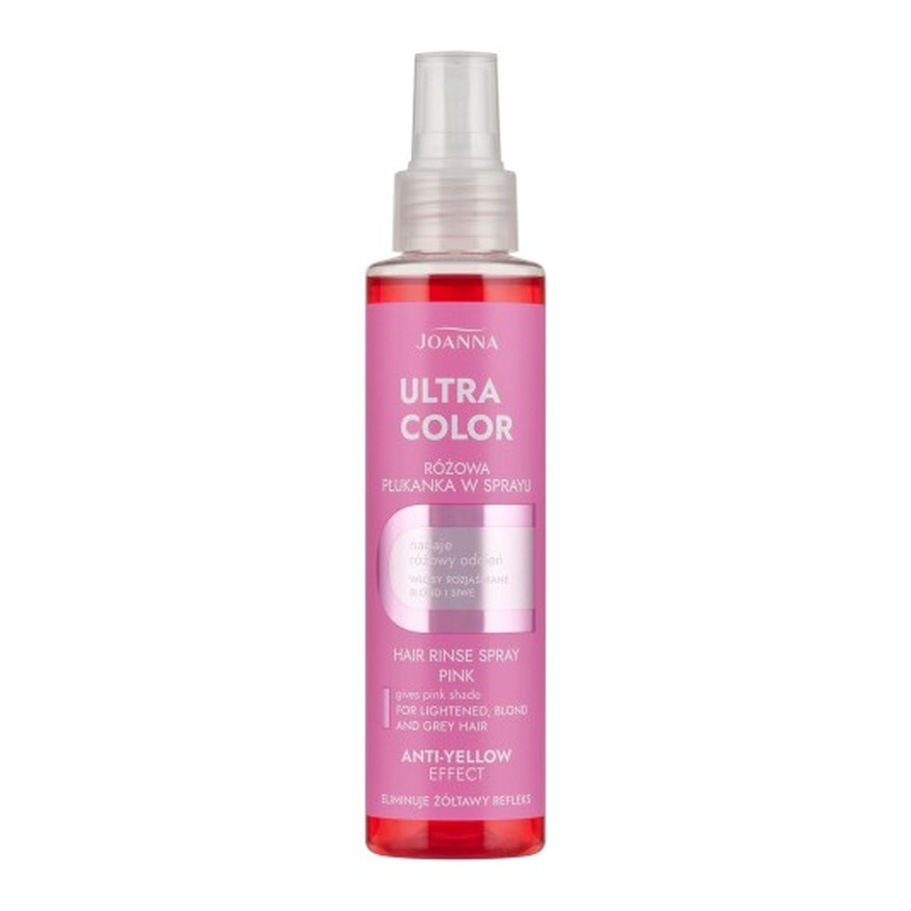 Joanna Ultra Color Płukanka w Sprayu Różowa dla Włosów Siwych Blond i Rozjaśnionych 150ml