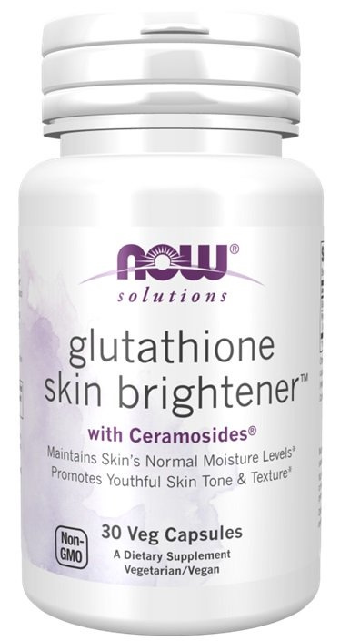NOW Foods Glutathione Skin Brightener with Ceramosides For Youthful Skin Appearance 30 Vcaps