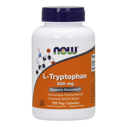 NOW Foods L-Tryptophan 500 mg Mood and Sleep Support 120 Capsules