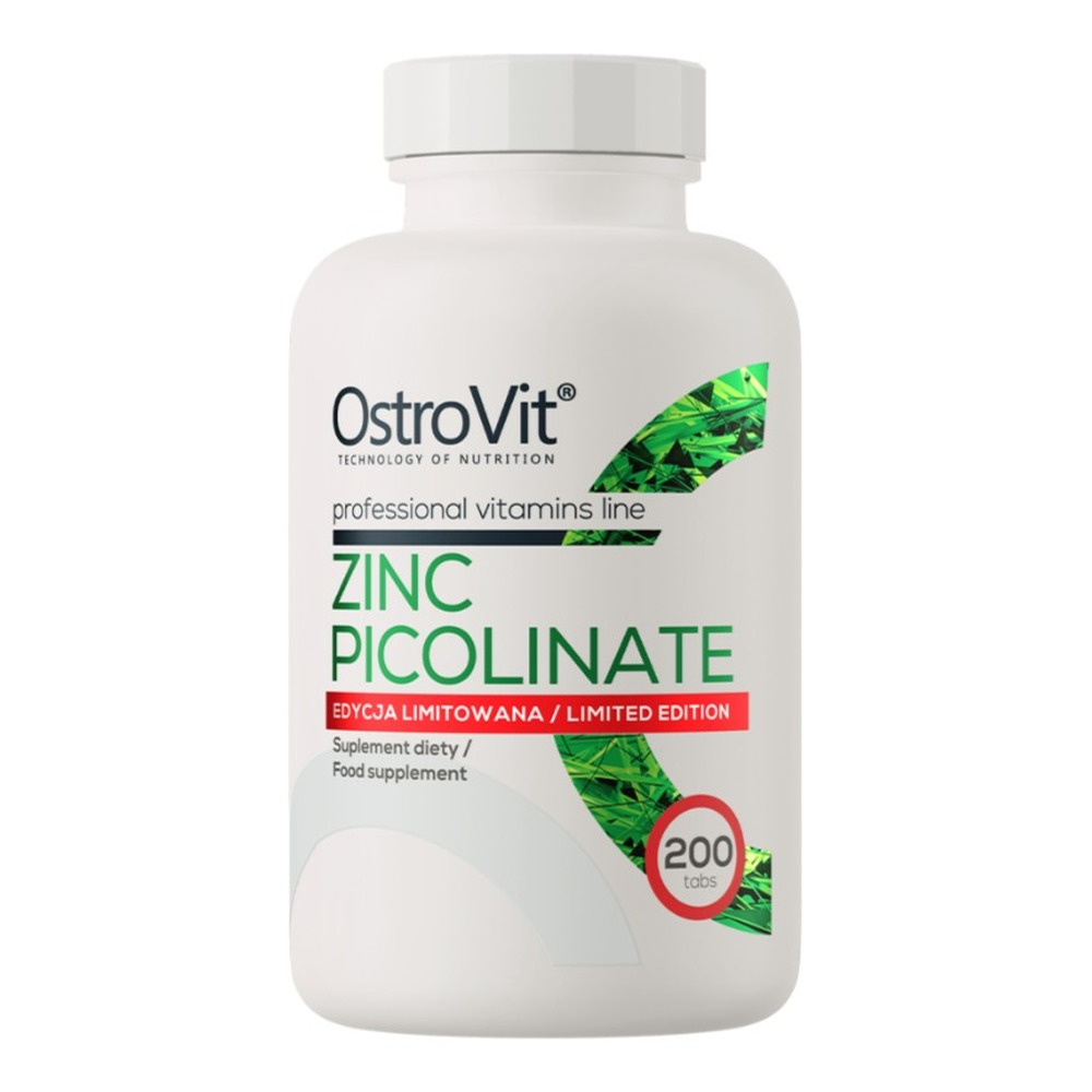 OstroVit Zinc Picolinate cynk w formie pikolinianu 200 tabletek