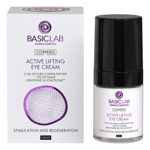 BasicLab Dermocosmetics Copperis Aktywny Liftingujący Krem pod Oczy na Noc 18ml