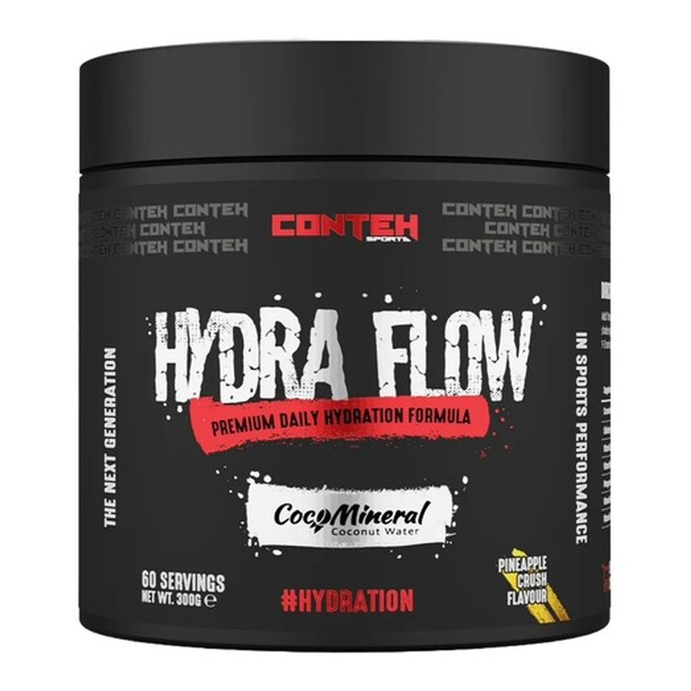 Conteh Sports Hydra Flow Electrolyte Powder for Daily Hydration Pineapple Crush 300g