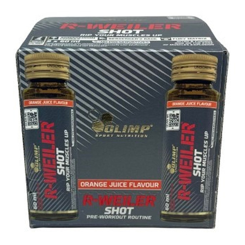 Olimp Nutrition R-Weiler Shot Pre-workout in a Liquid for Energy and Focus Orange Flavour 9 x 60 ml