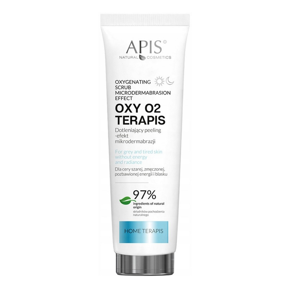 Apis Professional Oxy O2 Therapies Oxygenating Scrub With Microdermabrasion Effect for Grey and Tired Skin 100ml