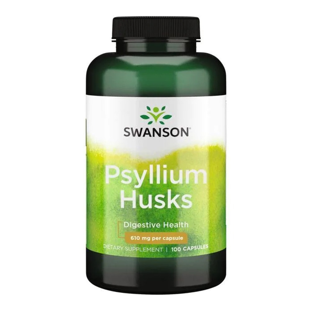 Swanson Psyllium Husks 610mg Wspiera Układ Trawienny 100 Kapsułek
