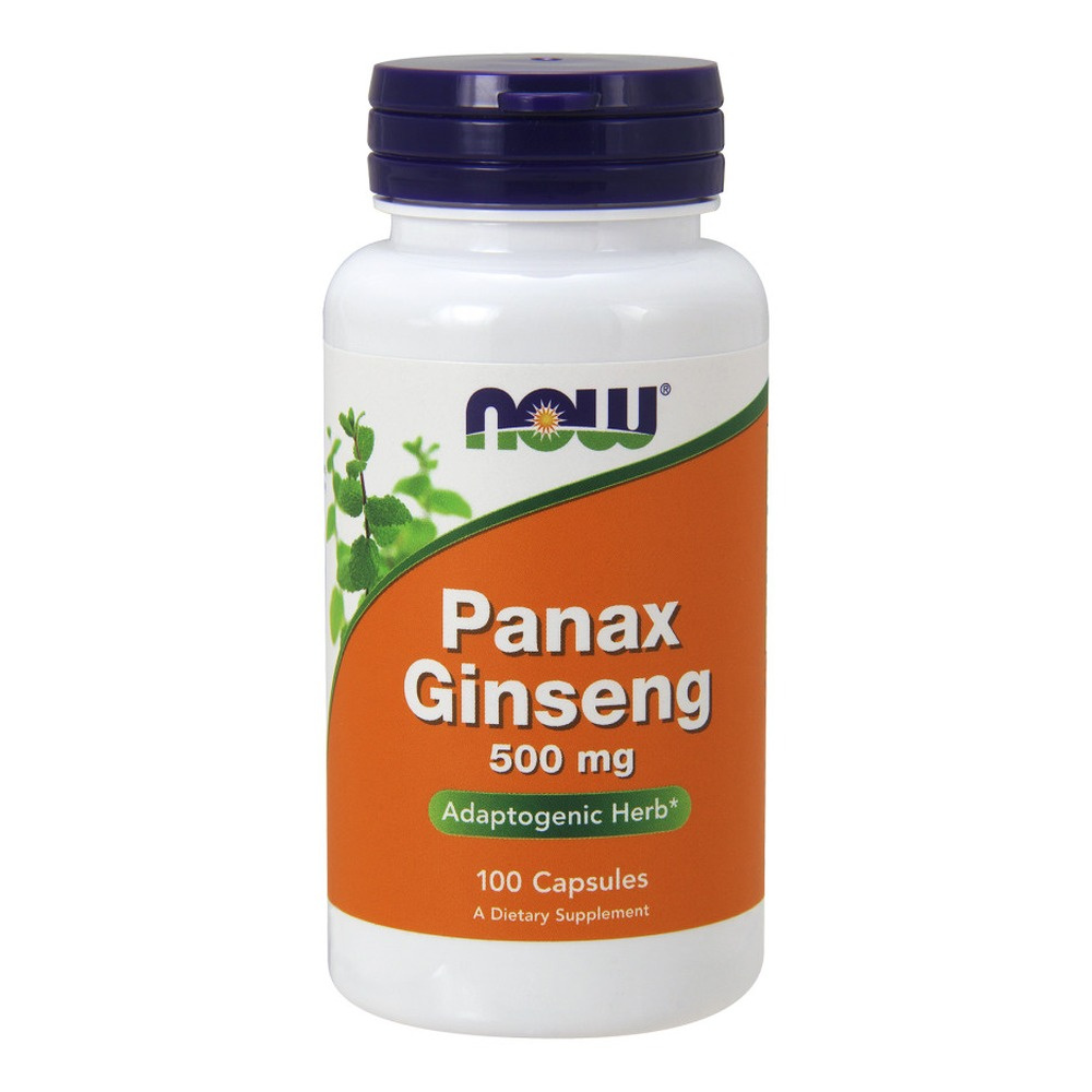 Now Foods Panax Ginseng 500mg Korean Ginseng Strengthens Body 100 Capsules