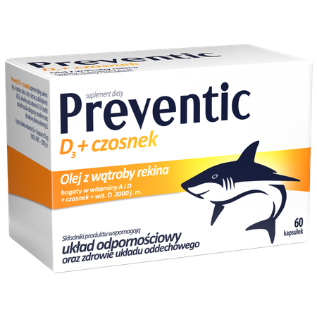 Preventic D3 Supports Capsules Immune System 60 Capsules Best Before 31.01.27