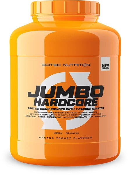 SciTec Jumbo Hardcore, Banana Yogurt - 3060g