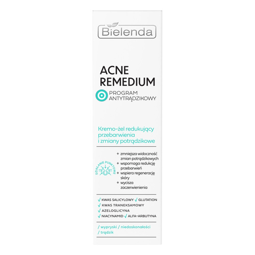 Bielenda Acne Remedium kremo-żel do twarzy, punktowy, redukujący przebarwienia i zmiany trądzikowe 15ml