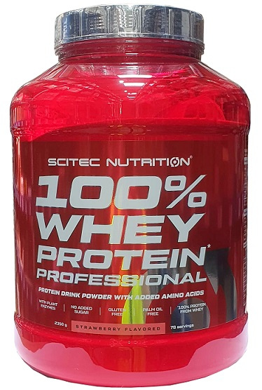 SciTec 100% Whey Protein Professional, Strawberry - 2350g