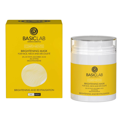BasicLab Complementis Maska Rozświetlająca Twarz Szyja Dekolt 50ml