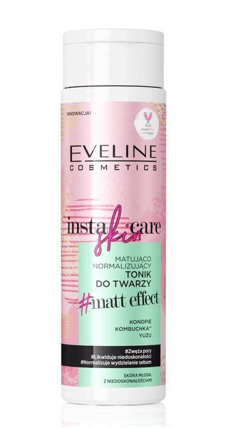 EVELINE INSTA SKIN CARE, Matująco - normalizujący tonik do twarzy, 200ml