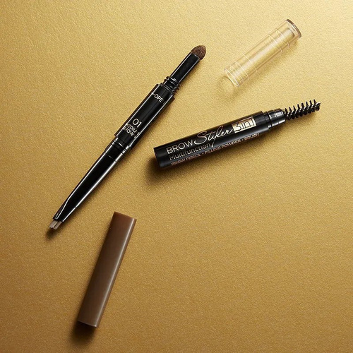 Eveline Brow Styler Multifunction 3in1 Nr 02 Ciemny Brąz 1 Sztuka